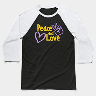 Peace and Love Baseball T-Shirt